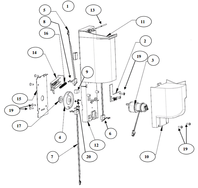 ASSEMBY DELIVERY CUP (PICKER ASSY) / MPN - D64707800033